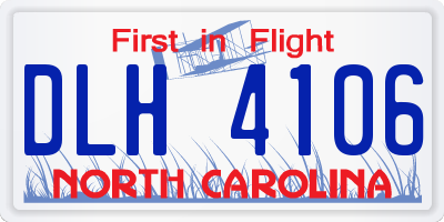 NC license plate DLH4106