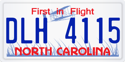 NC license plate DLH4115