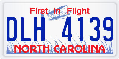 NC license plate DLH4139
