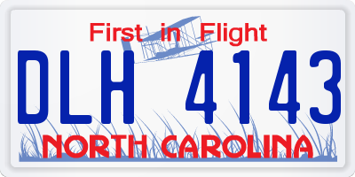 NC license plate DLH4143