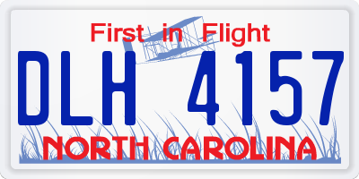 NC license plate DLH4157