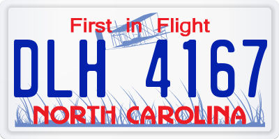 NC license plate DLH4167