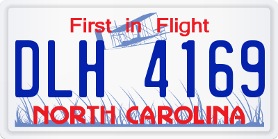 NC license plate DLH4169