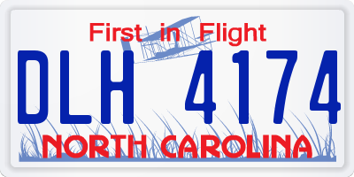 NC license plate DLH4174