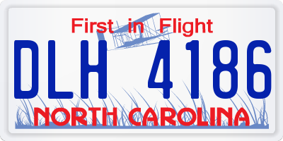 NC license plate DLH4186