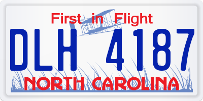 NC license plate DLH4187