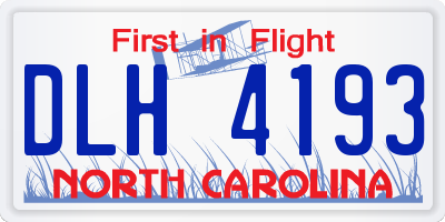 NC license plate DLH4193