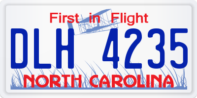 NC license plate DLH4235