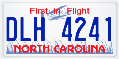 NC license plate DLH4241