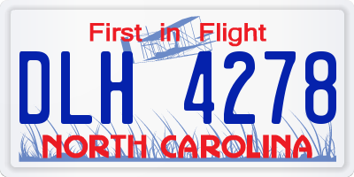 NC license plate DLH4278