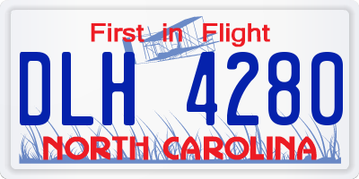 NC license plate DLH4280