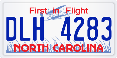NC license plate DLH4283