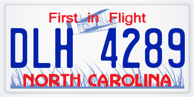 NC license plate DLH4289