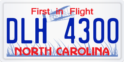 NC license plate DLH4300