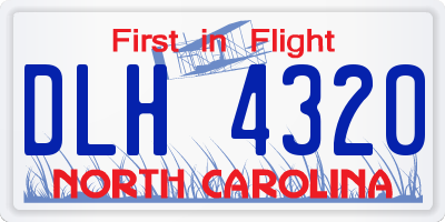 NC license plate DLH4320