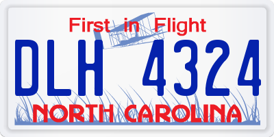 NC license plate DLH4324