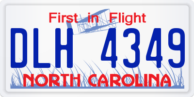 NC license plate DLH4349