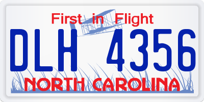 NC license plate DLH4356