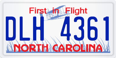NC license plate DLH4361