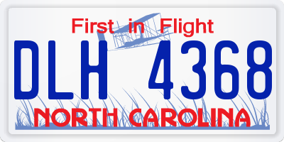 NC license plate DLH4368