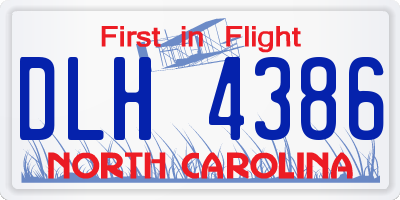 NC license plate DLH4386