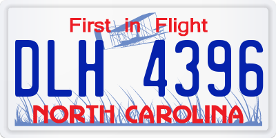 NC license plate DLH4396