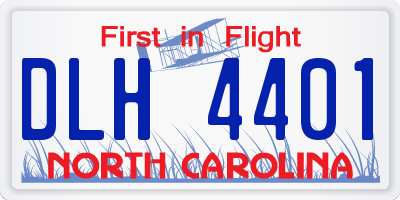 NC license plate DLH4401