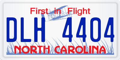 NC license plate DLH4404
