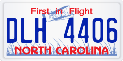 NC license plate DLH4406