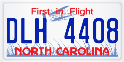 NC license plate DLH4408