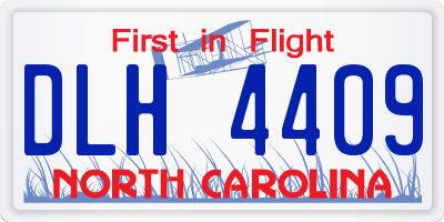 NC license plate DLH4409