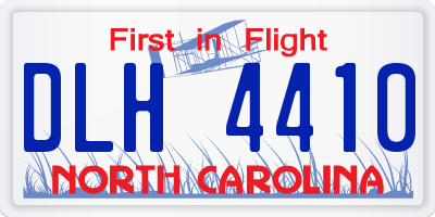 NC license plate DLH4410