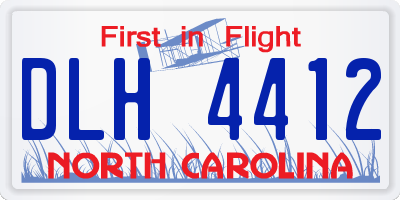 NC license plate DLH4412