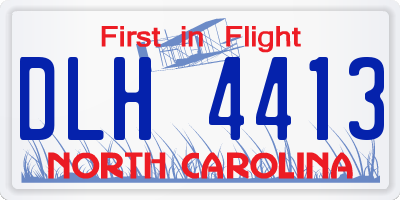 NC license plate DLH4413