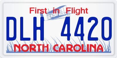 NC license plate DLH4420
