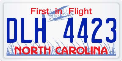 NC license plate DLH4423