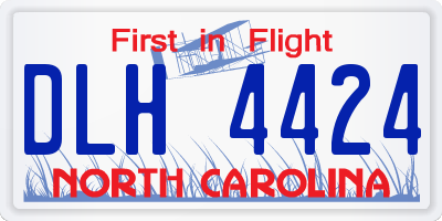 NC license plate DLH4424
