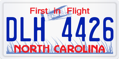 NC license plate DLH4426