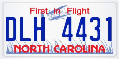 NC license plate DLH4431