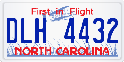 NC license plate DLH4432