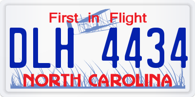 NC license plate DLH4434