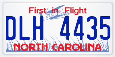 NC license plate DLH4435