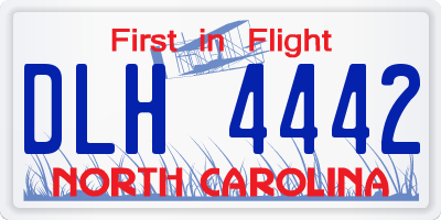 NC license plate DLH4442