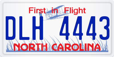 NC license plate DLH4443