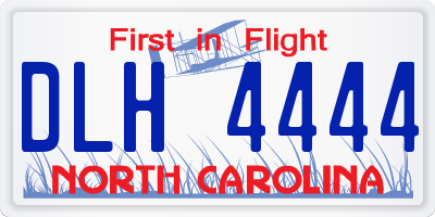 NC license plate DLH4444