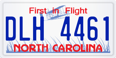NC license plate DLH4461