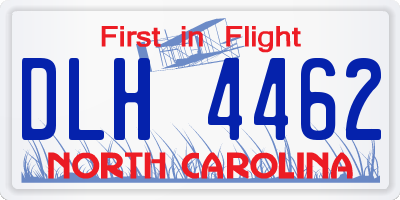NC license plate DLH4462