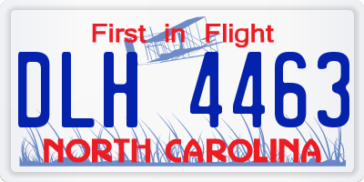 NC license plate DLH4463