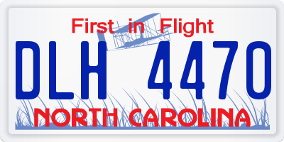 NC license plate DLH4470