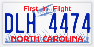 NC license plate DLH4474